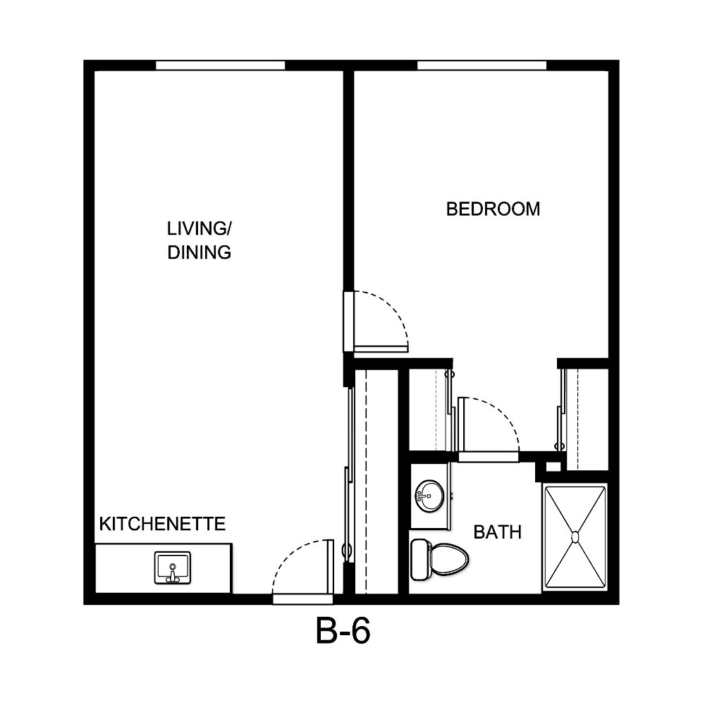 B 6 One Bedroom